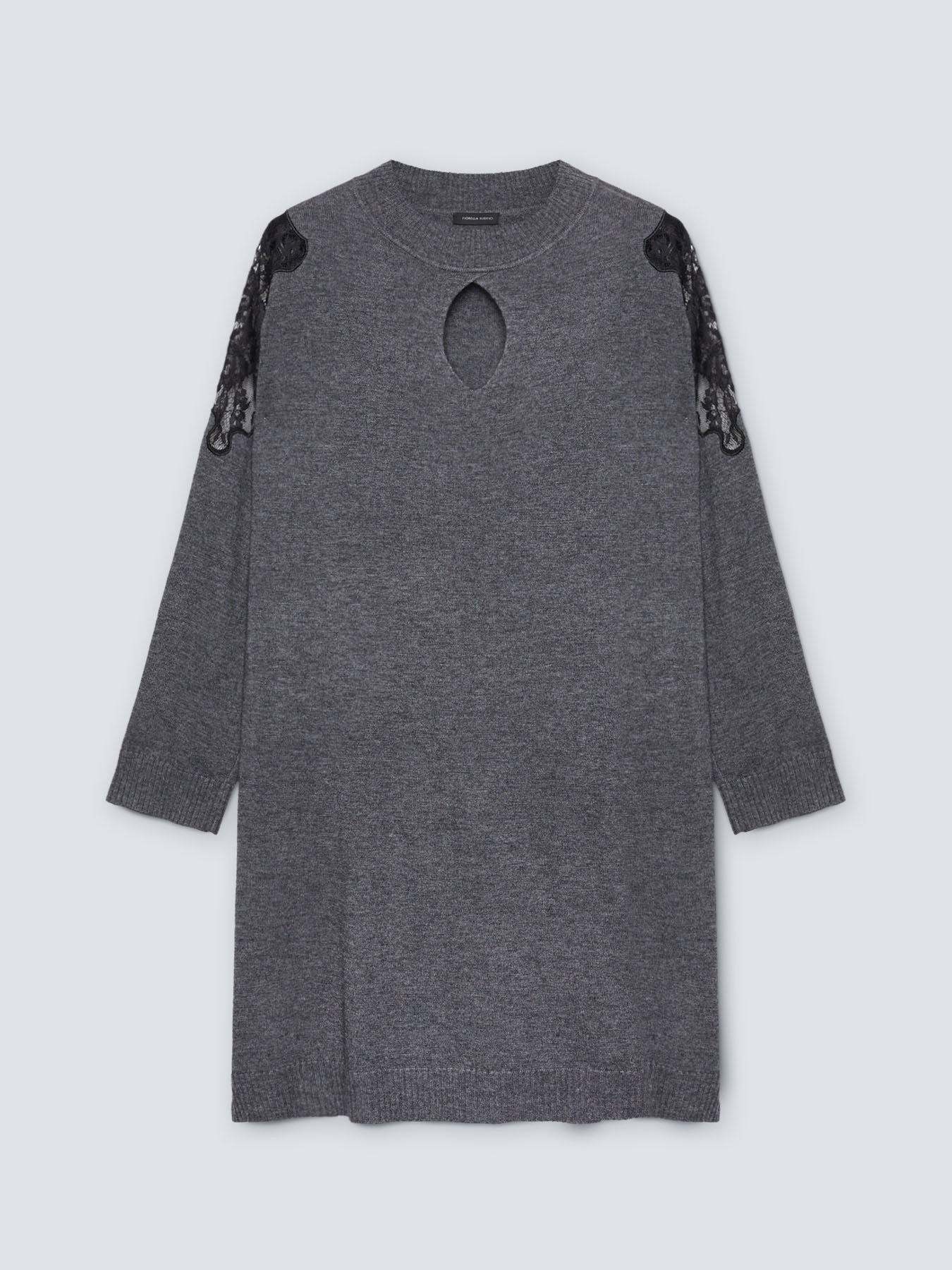 Maglia a mini abito con inserti in pizzo image number 4