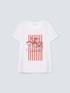 T-shirt con stampa floreale e ricamo image number 3