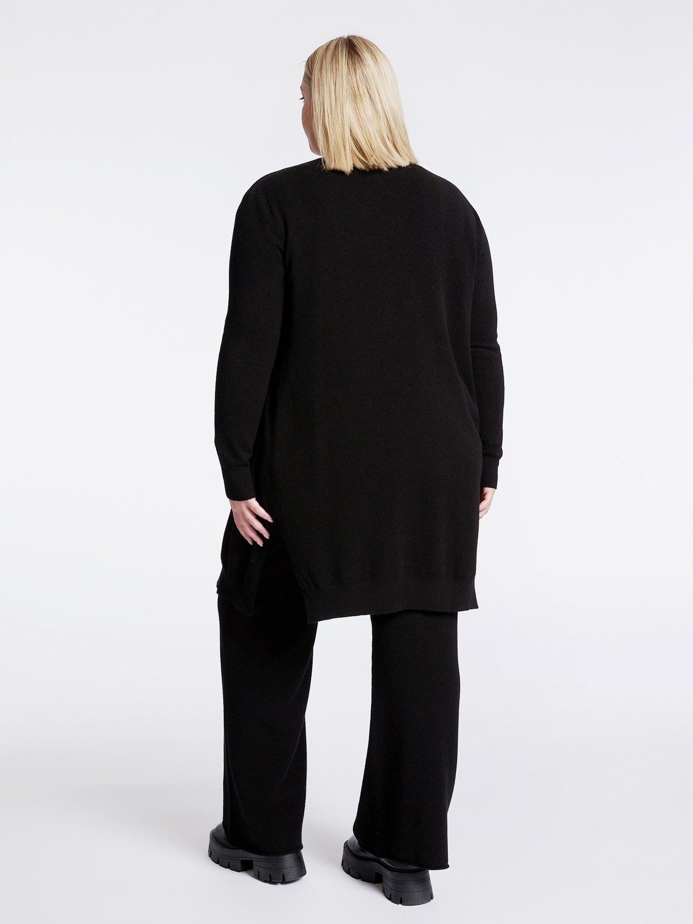 Long open front cardigan image number 1