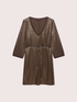 Kurzes ausgestelltes Kleid aus Lam&eacute;-Strick image number 4