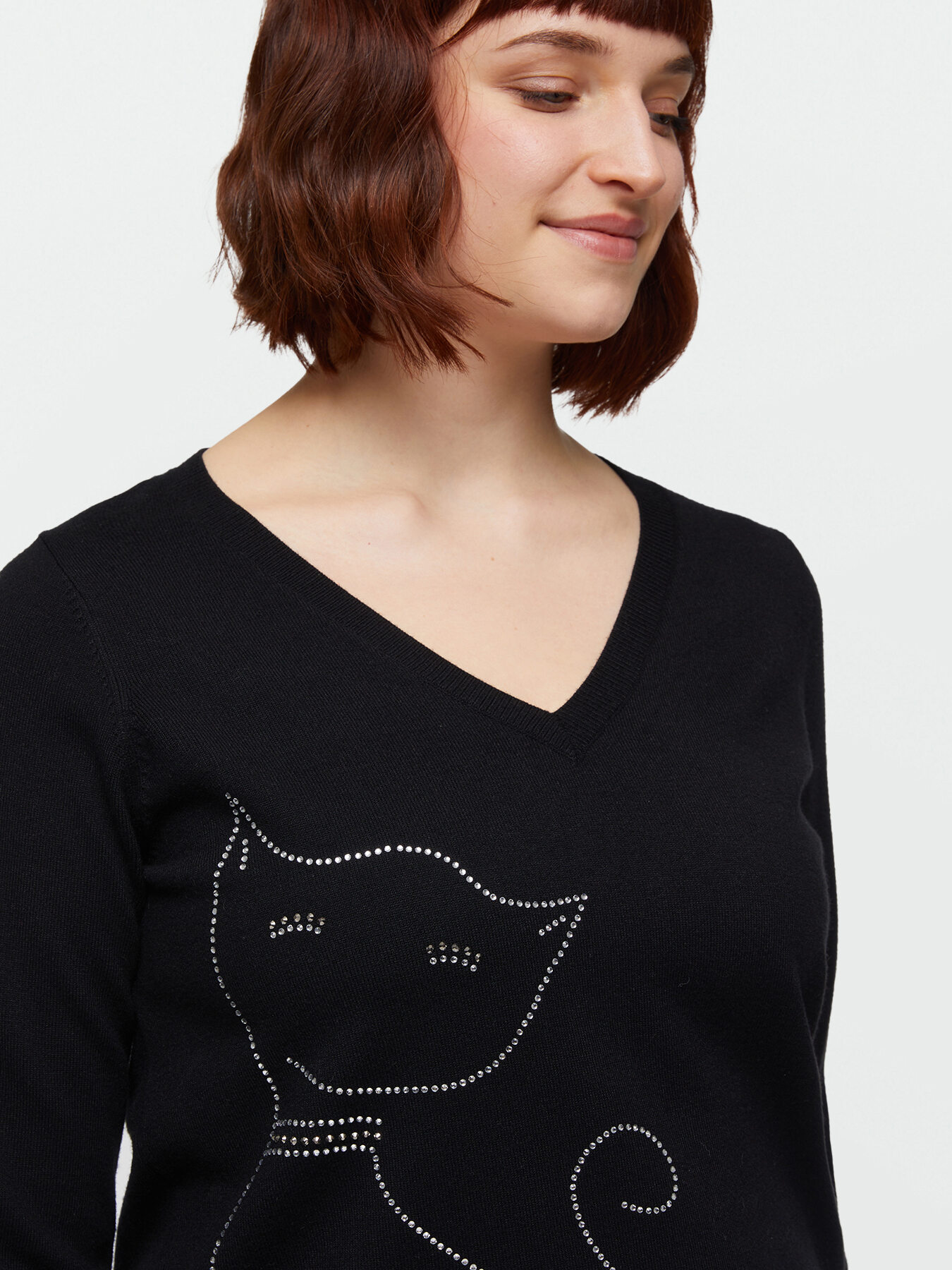 Pull avec strass en viscose LENZING&trade; ECOVERO&trade; image number 3