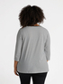 Striped T-shirt with rhinestones image number 1