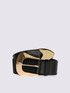 Belt with oversized golden buckle image number 1