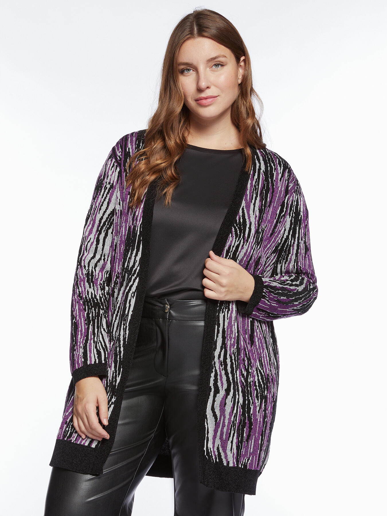 C&aacute;rdigan largo jacquard image number 0