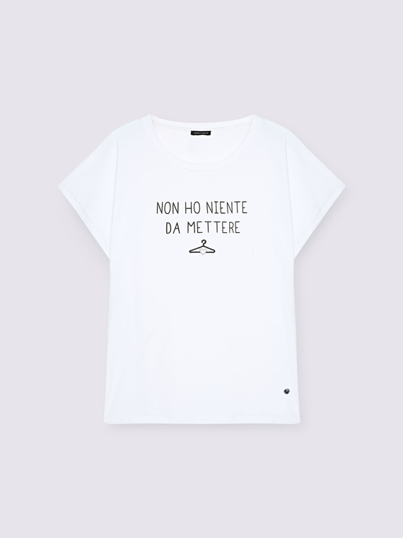 T-shirt en jersey avec inscription amusante