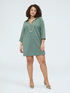 Soft touch short dress with polo collar image number 2