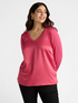 Long-sleeved dual fabric T-shirt image number 0