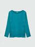 Zweistoffiges T-Shirt aus Viskose-Mischjersey image number 4