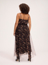 Long animal-print tulle dress image number 1