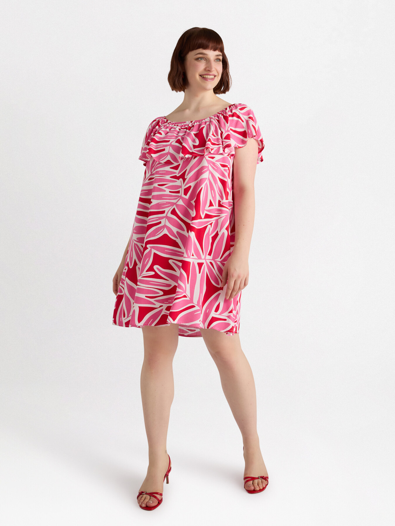 LENZING&trade; ECOVERO&trade; viscose print dress image number 0