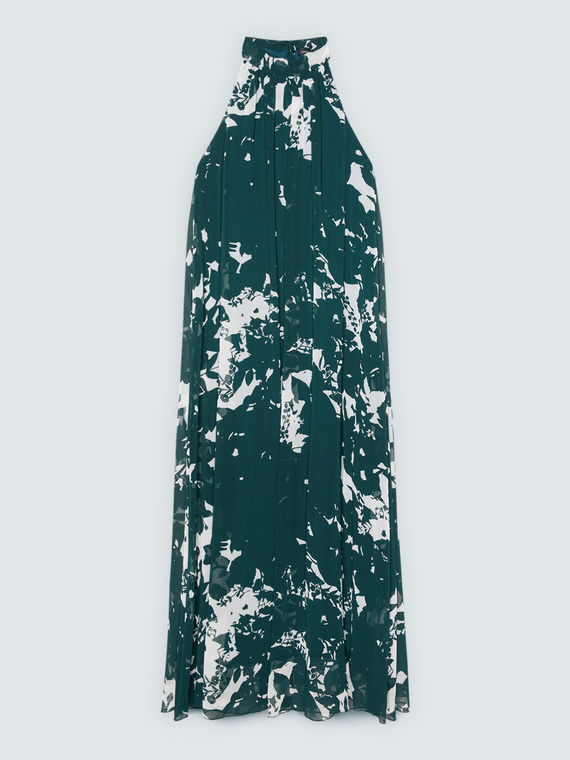 Long Free dress foliage print
