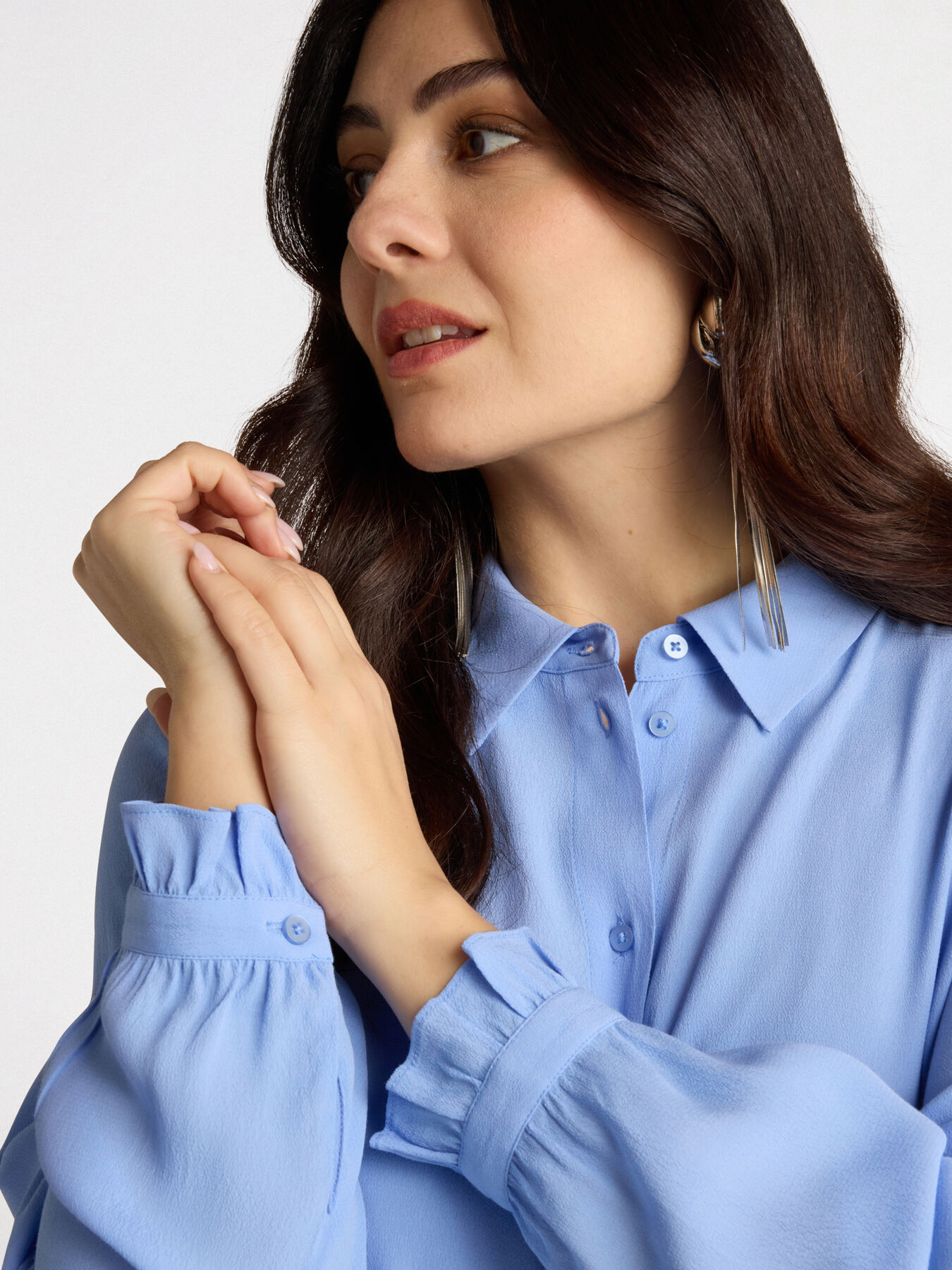 Camicia con viscosa LENZING&trade; ECOVERO&trade; image number 3