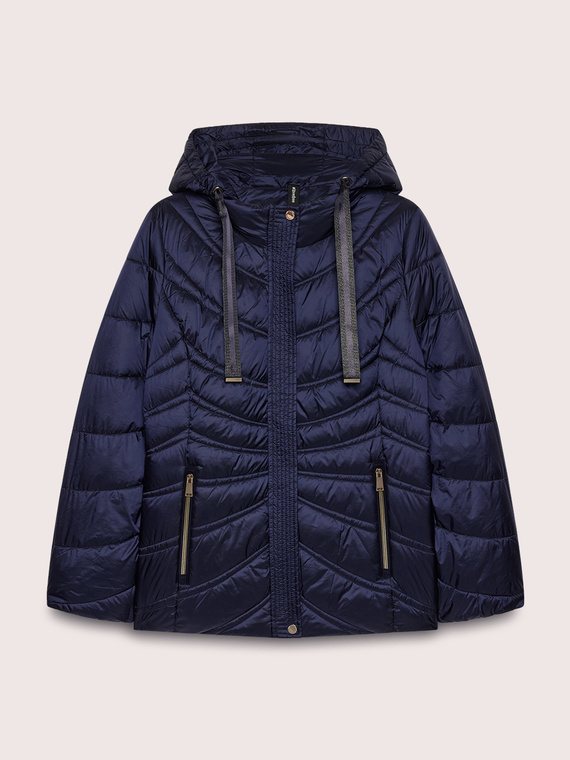Kurze Steppjacke mit Wellensteppung