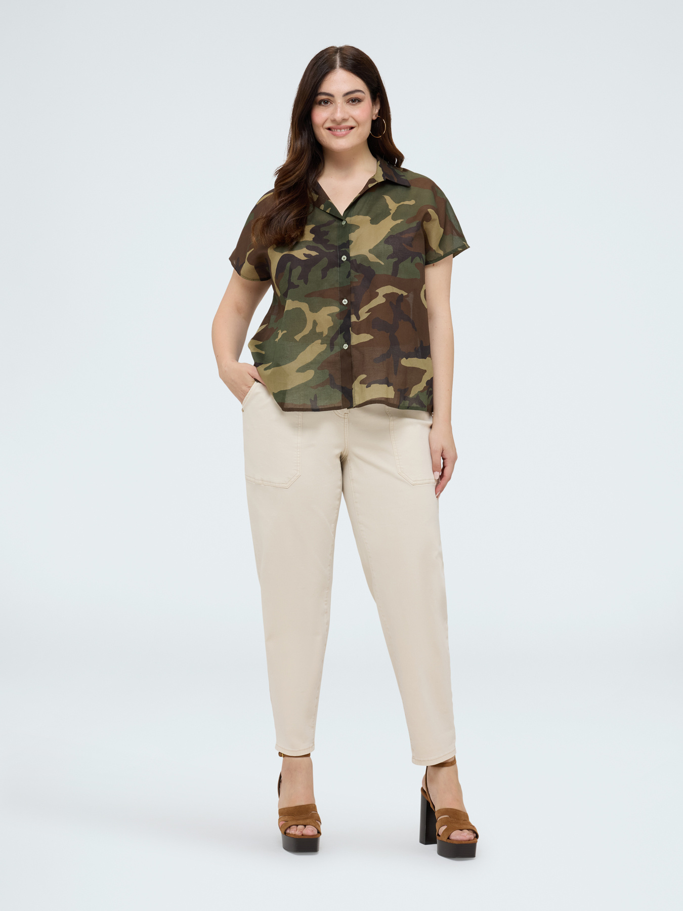 Chemise camouflage en coton image number 2