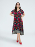 Robe longue en viscose &agrave; imprim&eacute; fleuri image number 2