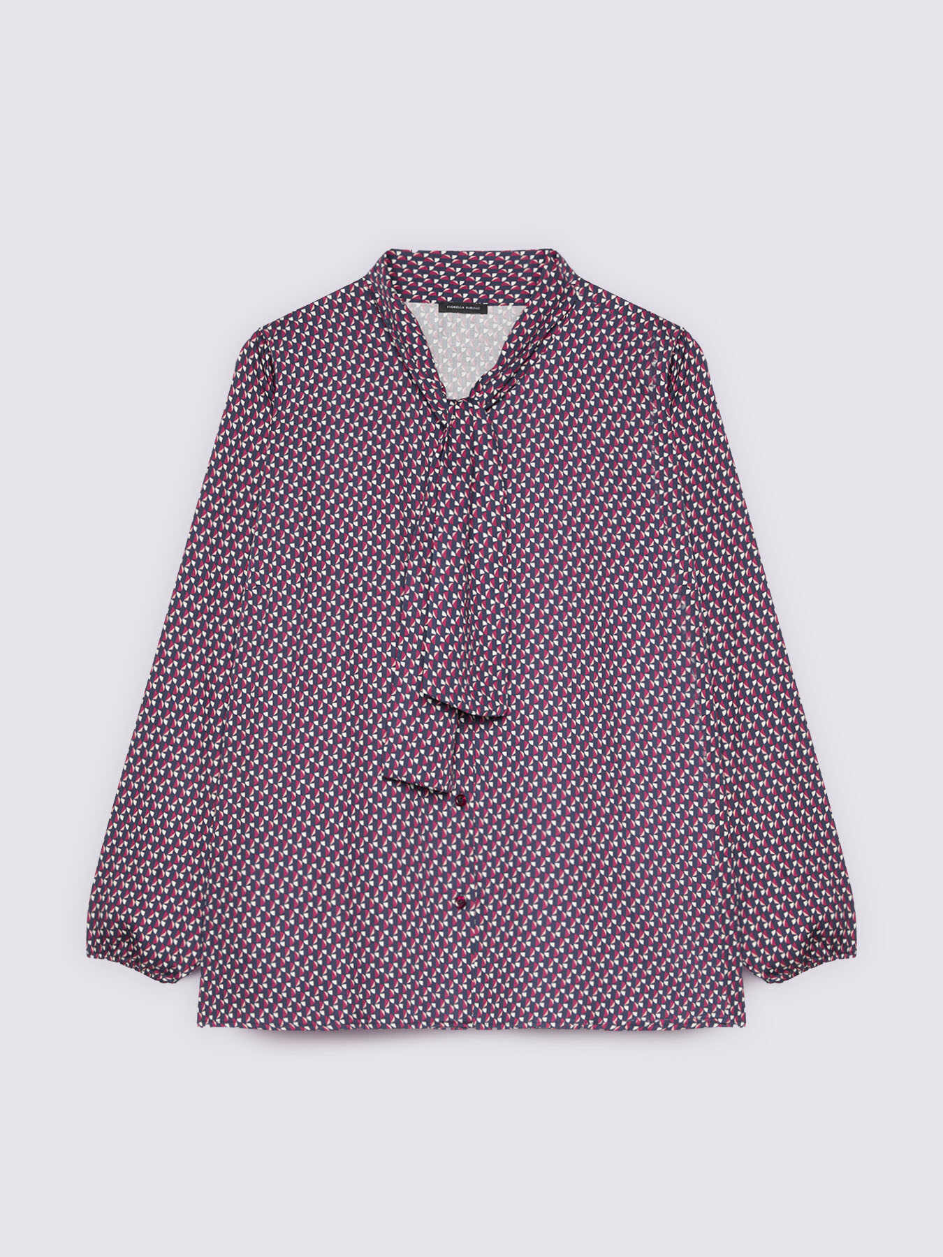 Geometric print shirt in muslin image number 4