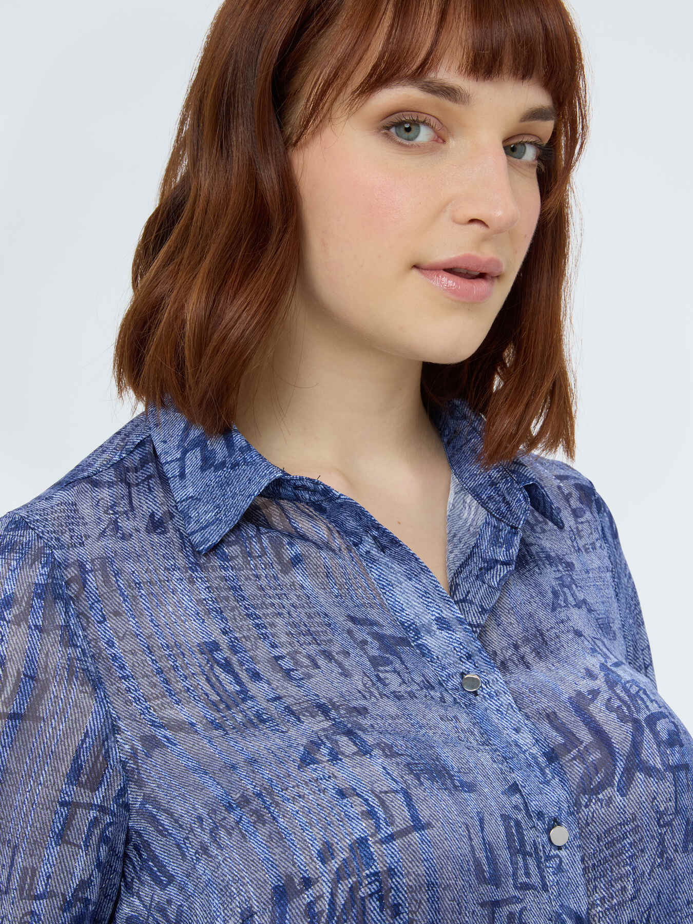 Creponne shirt with lettering print image number 2