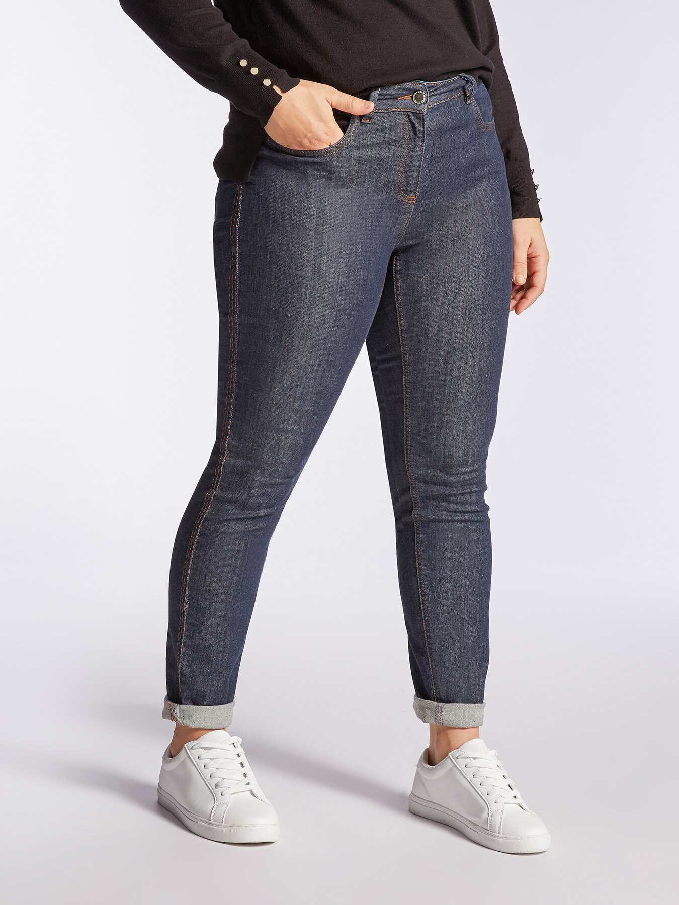Blue rinse skinny jeans image number 2