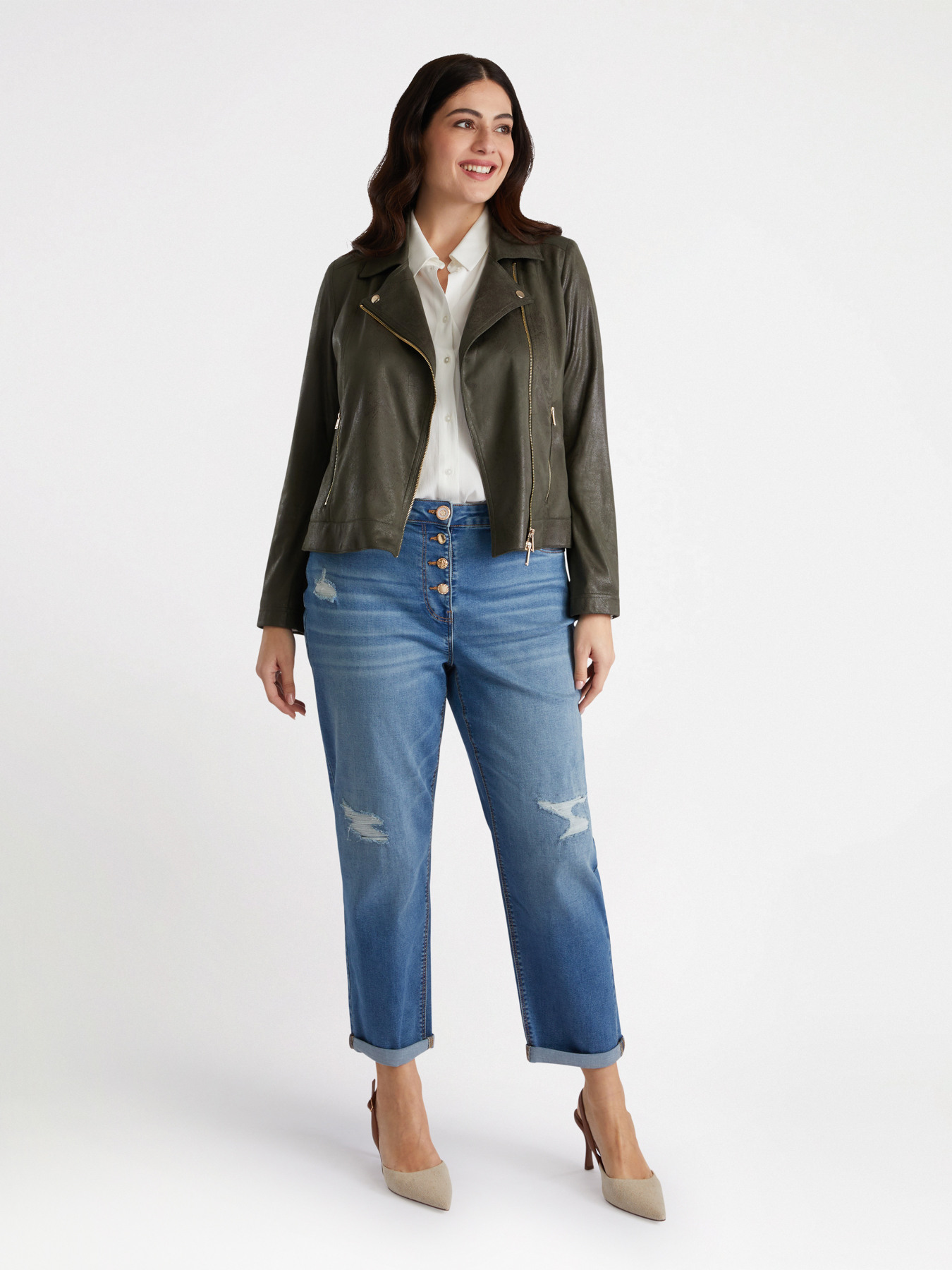 Biker-Jacke in Used-Optik image number 4