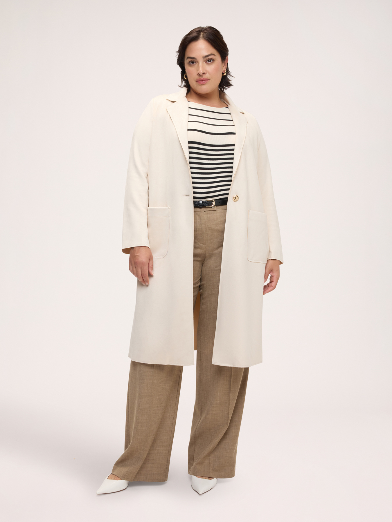 Lightweight coat in soft touch fabric image number 2