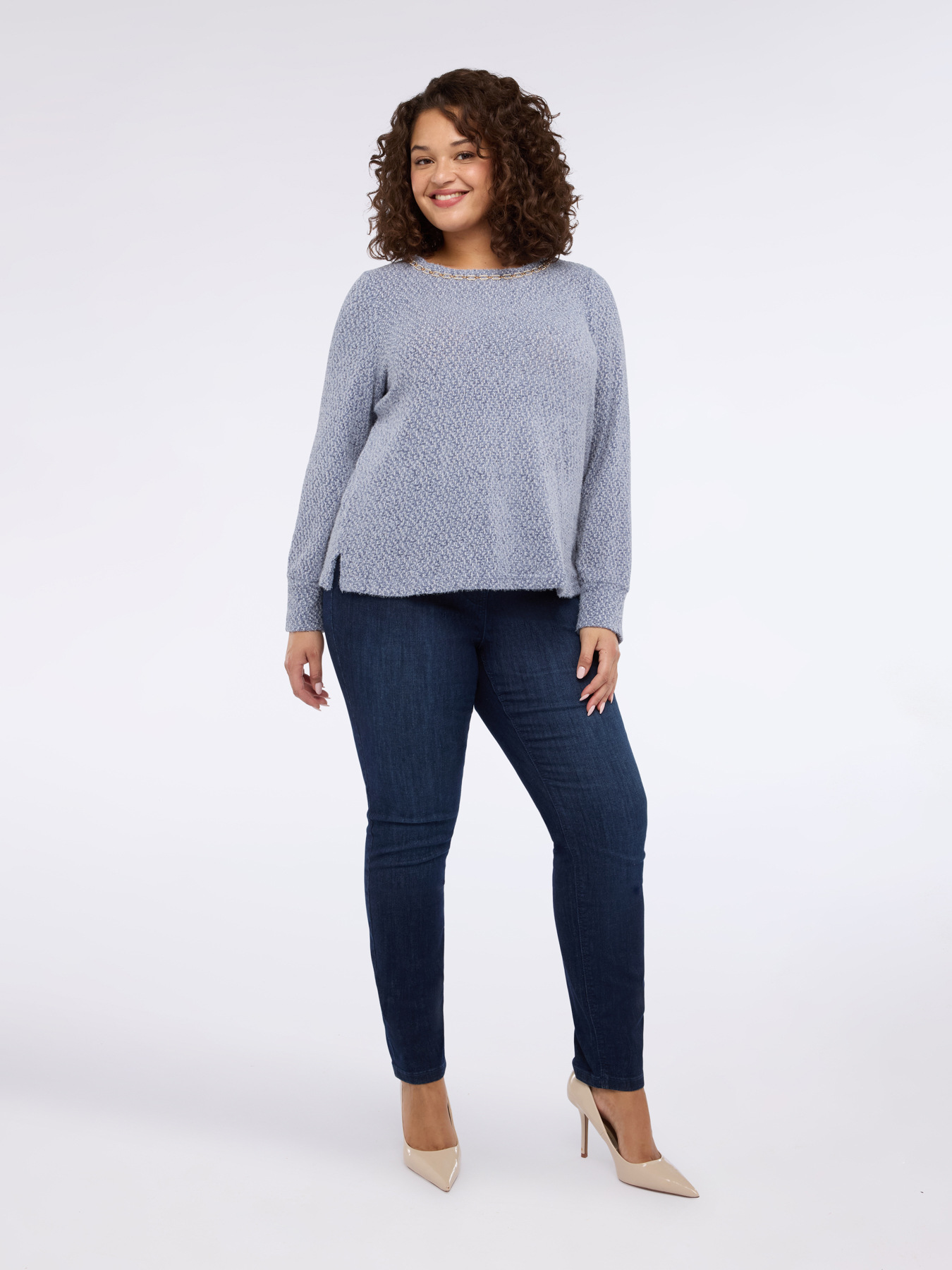 Jersey t-shirt with neckline detail image number 1