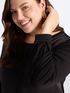 Long-sleeved satin and jersey T-shirt image number 2