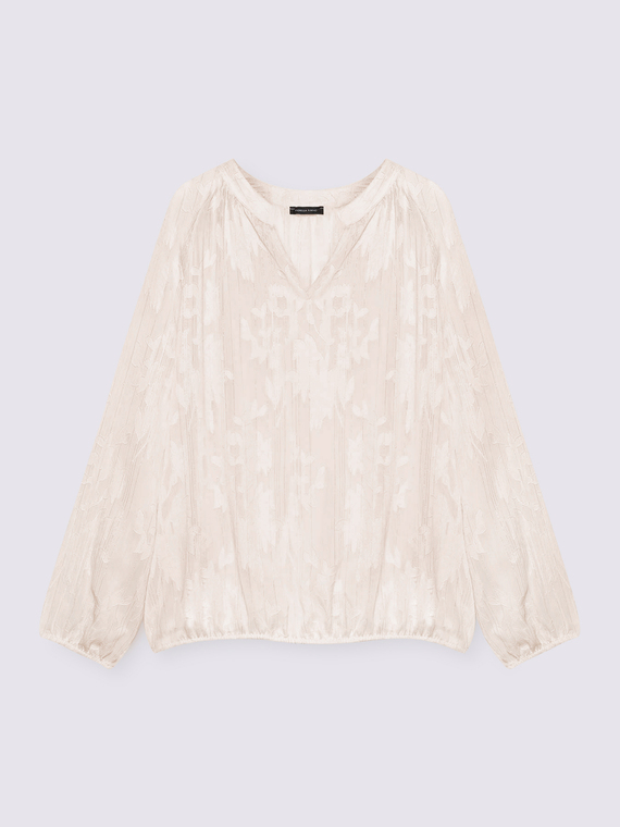 Bluse mit Blumendruck und V-Ausschnitt