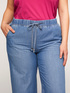 Pantalones cropped de cambray image number 2