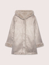 Soft touch reversible plush coat image number 5