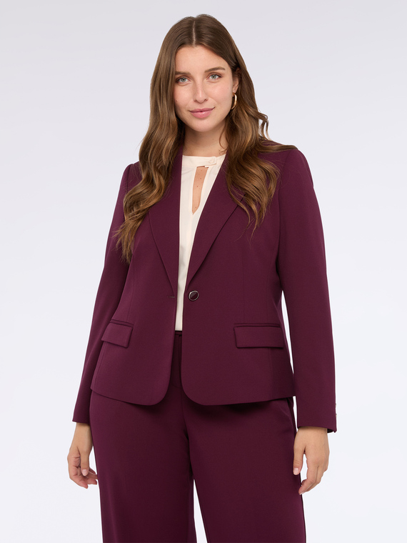 Blazer cropped in tessuto stretch