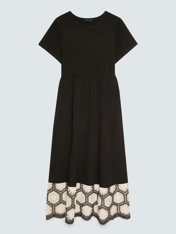 Vestito lungo con balza crochet