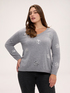 Sweater with floral sequins image number 0