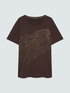 Cotton t-shirt with zebra print hotfix image number 4