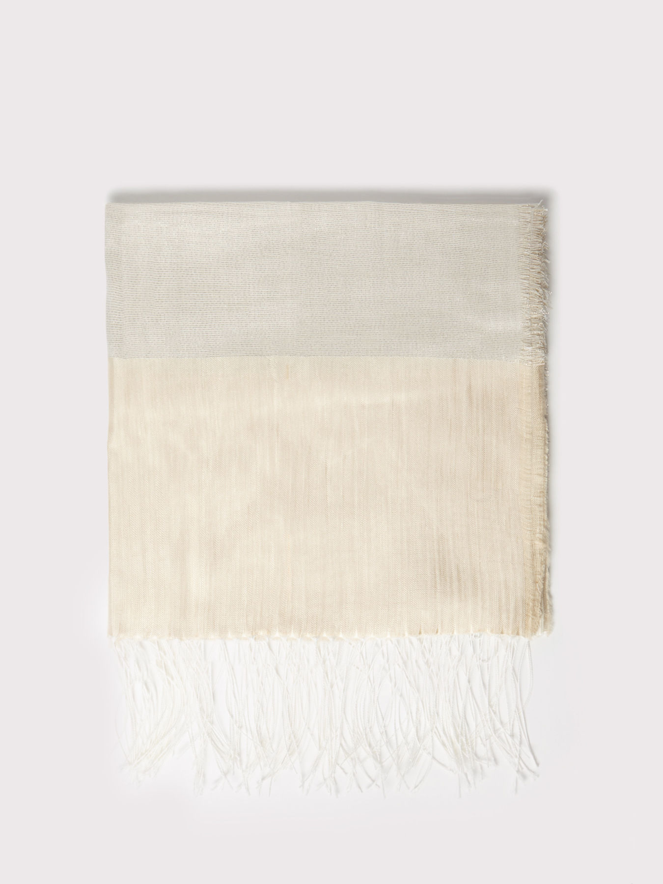 Scarf with lurex trims and fringe image number 0