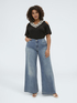 Wide Leg Jeans in washed denim image number 3