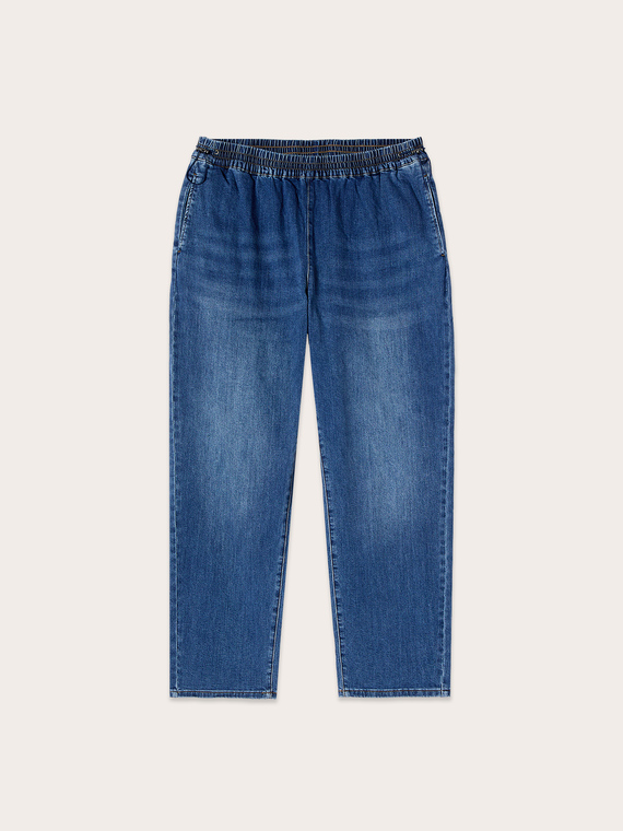 Jogger jeans with drawstring