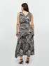 Vestito lungo stampa black and white image number 3