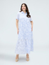 Long shirt dress in jacquard cotton image number 0