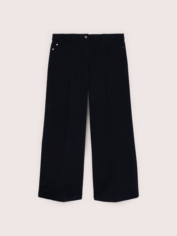 Wide Leg Jeans total black wash