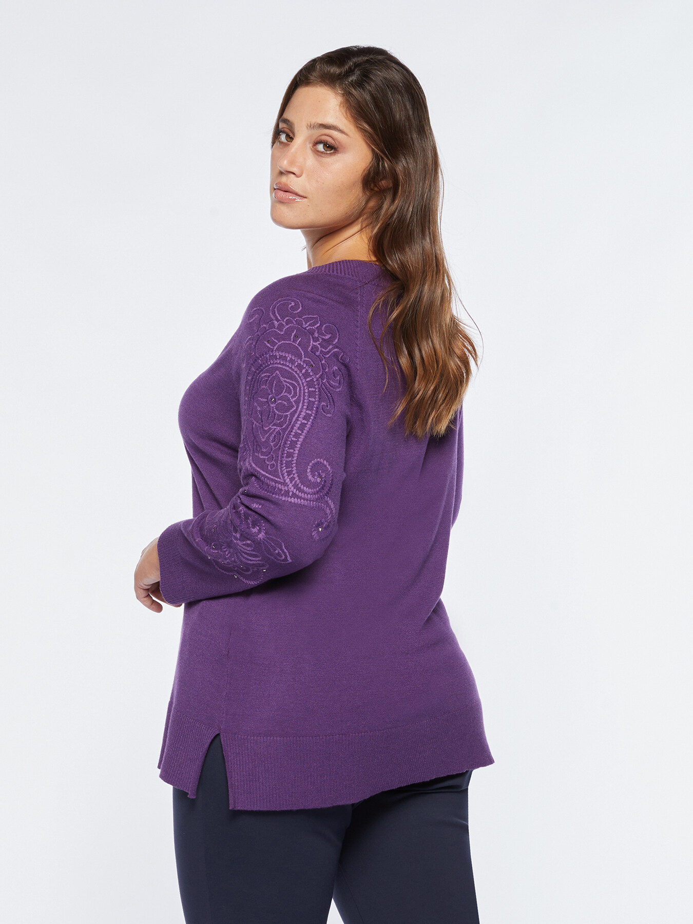 Jersey con mangas bordadas image number 1