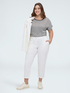 Two-tone striped and polka dot t-shirt image number 3