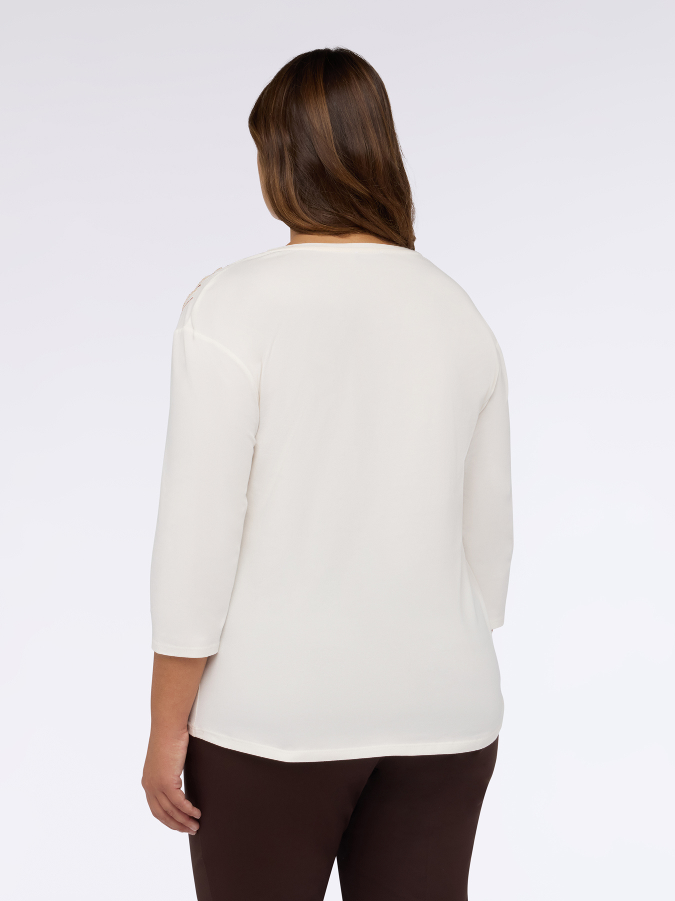 Cotton t-shirt with sequins image number 1