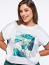 T-shirt con stampa foliage image number 3
