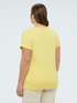 Bi-material t-shirt with round neckline image number 1