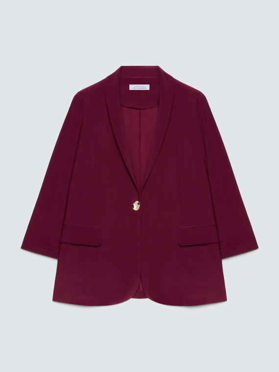 Jersey blazer with three-quarter sleeves