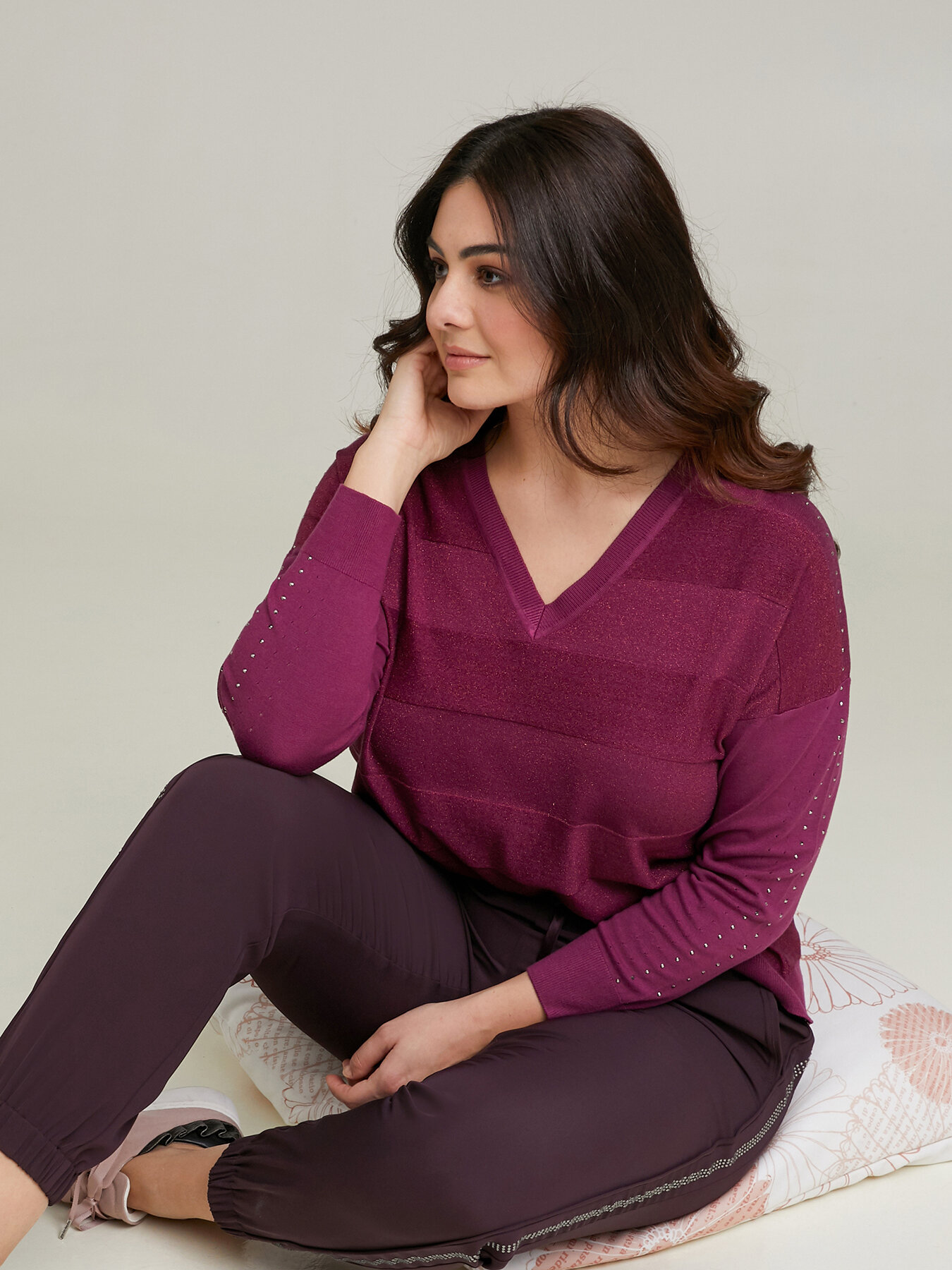 Pullover mit Lurex-Streifen image number 0