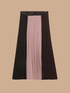 Falda plisada con efecto color-blocking image number 3