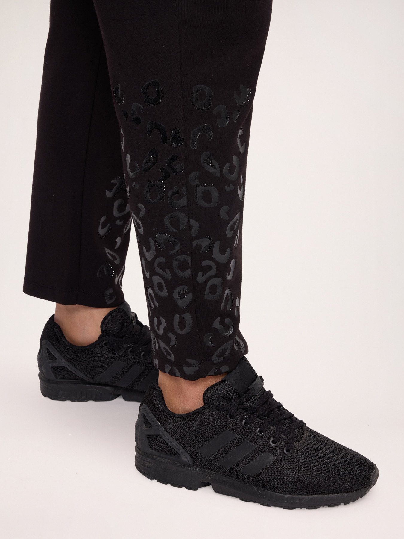 Joggers with embossed leopard print image number 3