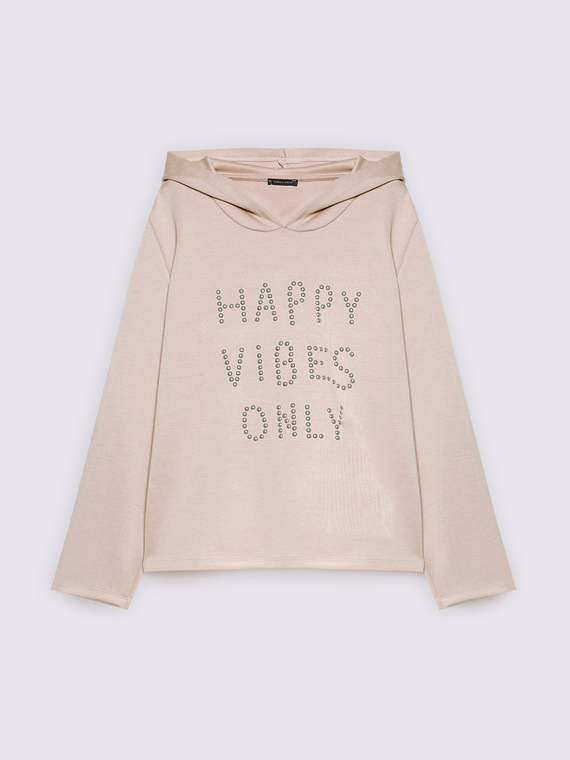 Sweat &agrave; capuche avec inscription