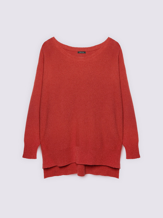 Crew neck sweater in viscose blend
